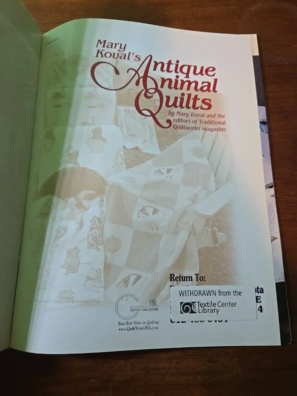 Mary Koval's Antique Animal Quilts by Mary Koval (2002, Trade Paperback)